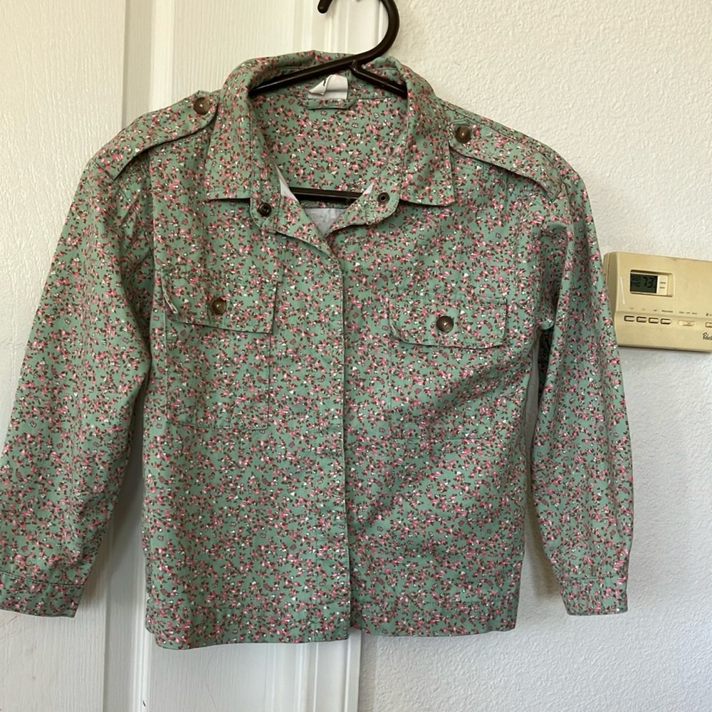 Kids floral cotton-on kids cotton denim jacket size 9-10